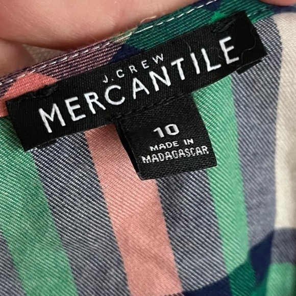 J. Crew • Green Plaid Flannel Bell Sleeve Blouse - Picture 8 of 8